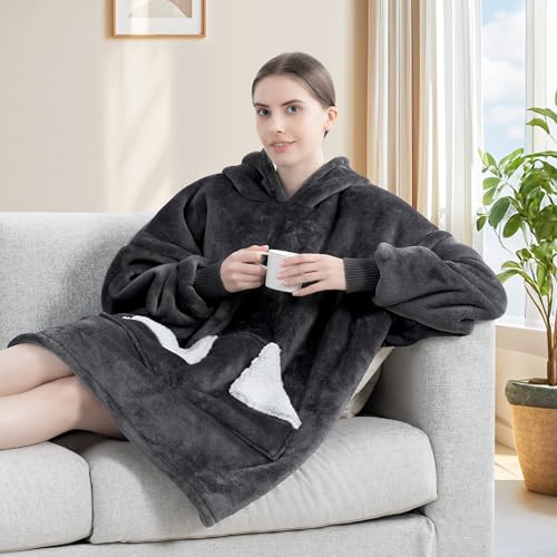 Oversized Sherpa Wearable Blanket Hoodie