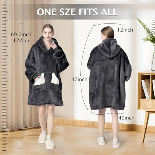 Oversized Sherpa Wearable Blanket Hoodie