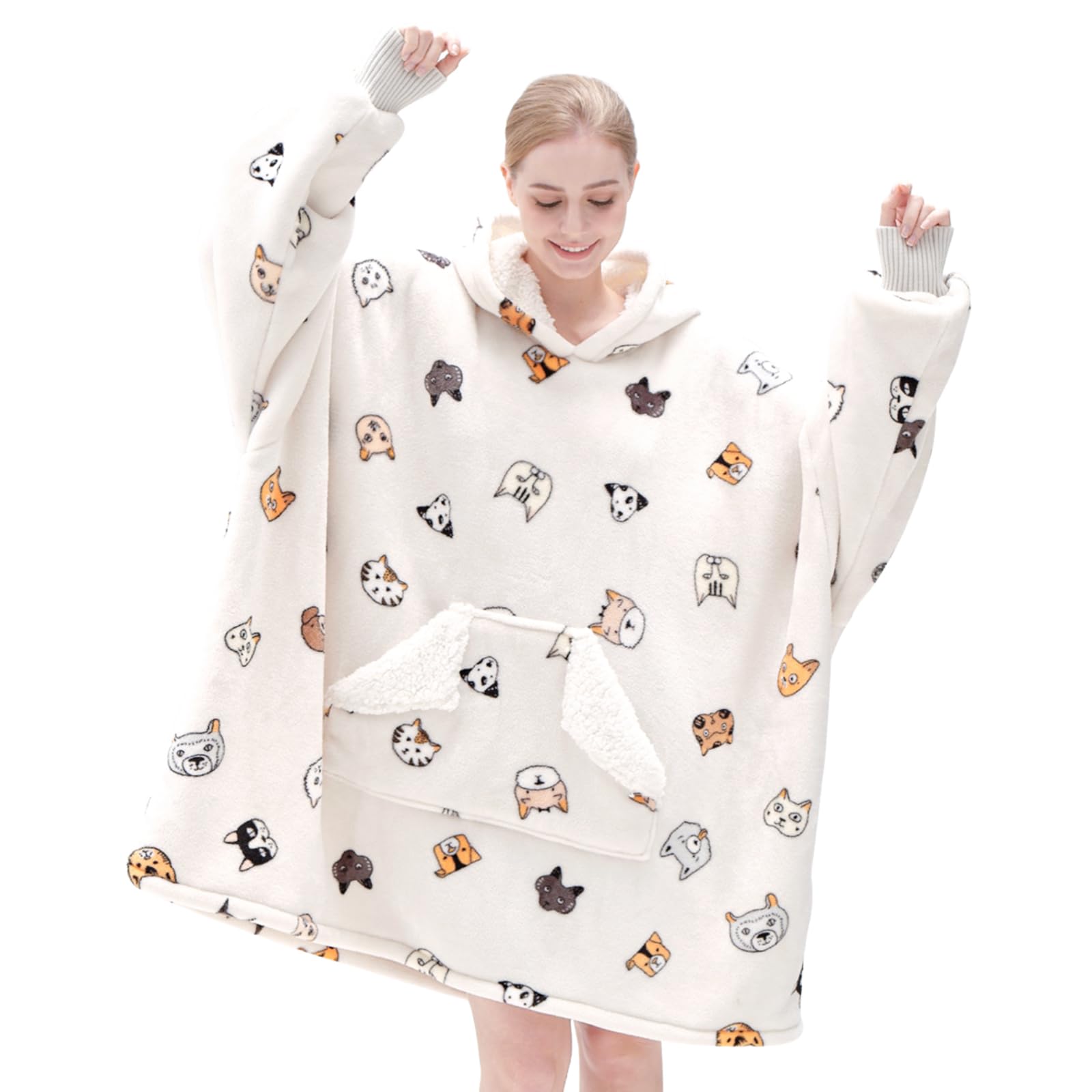 Oversized Sherpa Wearable Blanket Hoodie