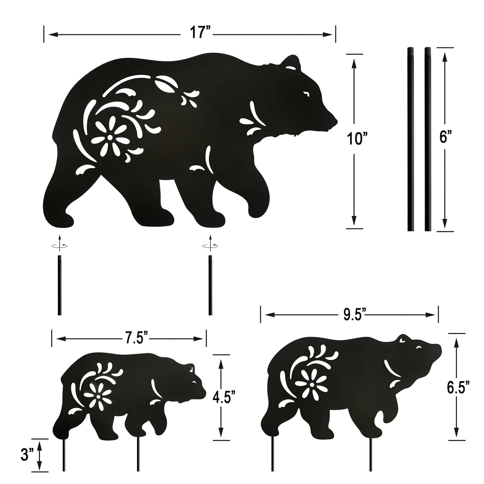 Decorative Metal Garden Stakes