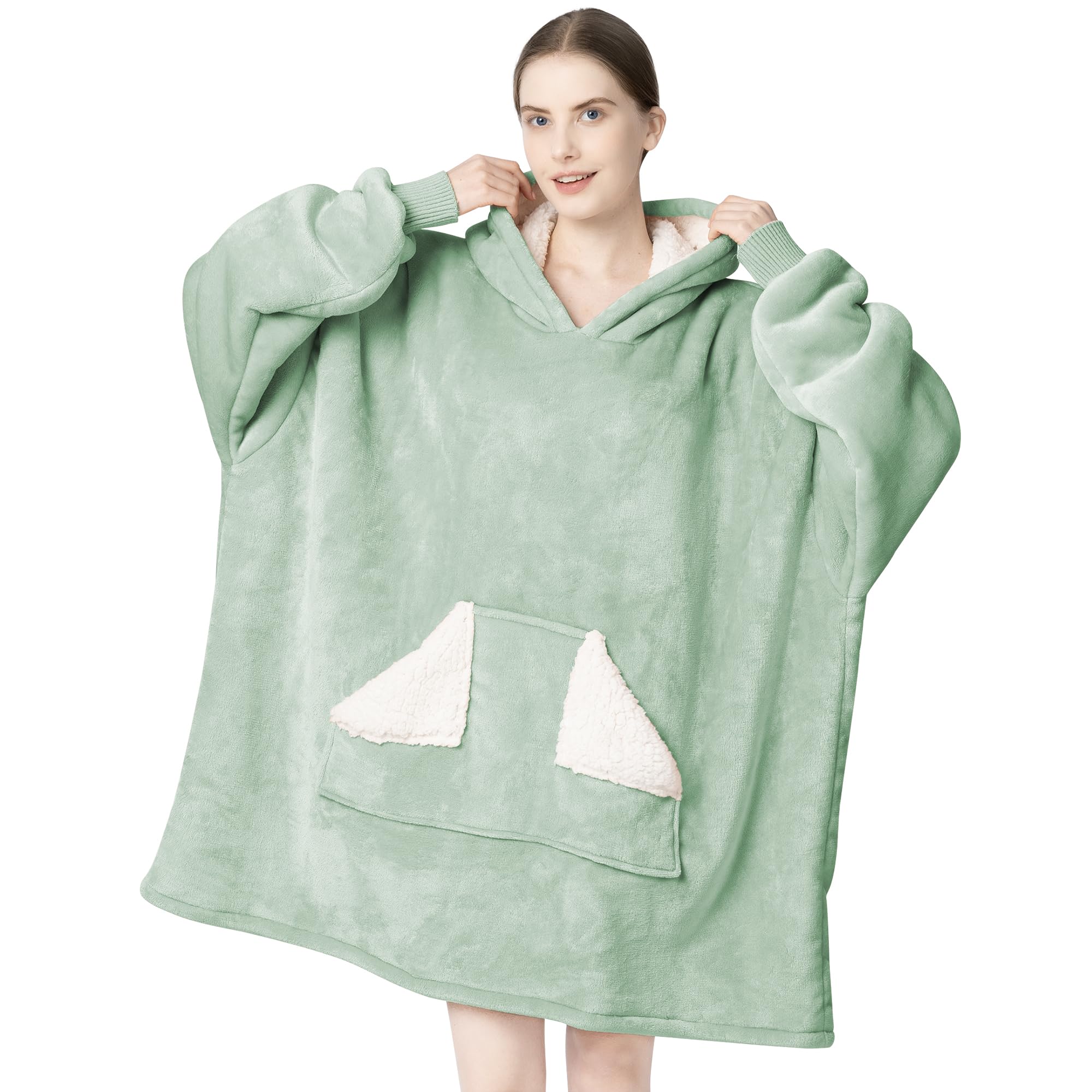 Oversized Sherpa Wearable Blanket Hoodie