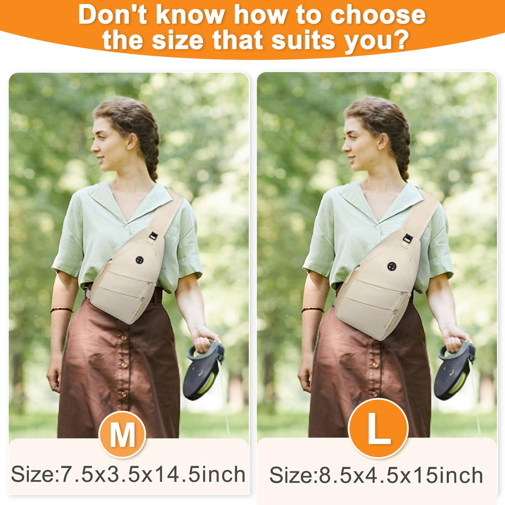 Water-Resistant Crossbody Sling Bag with Adjustable Strap
