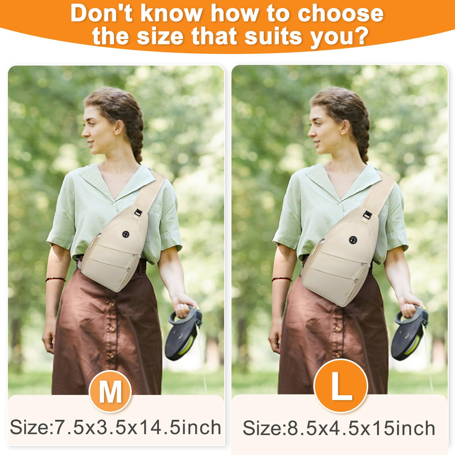 Water-Resistant Crossbody Sling Bag with Adjustable Strap