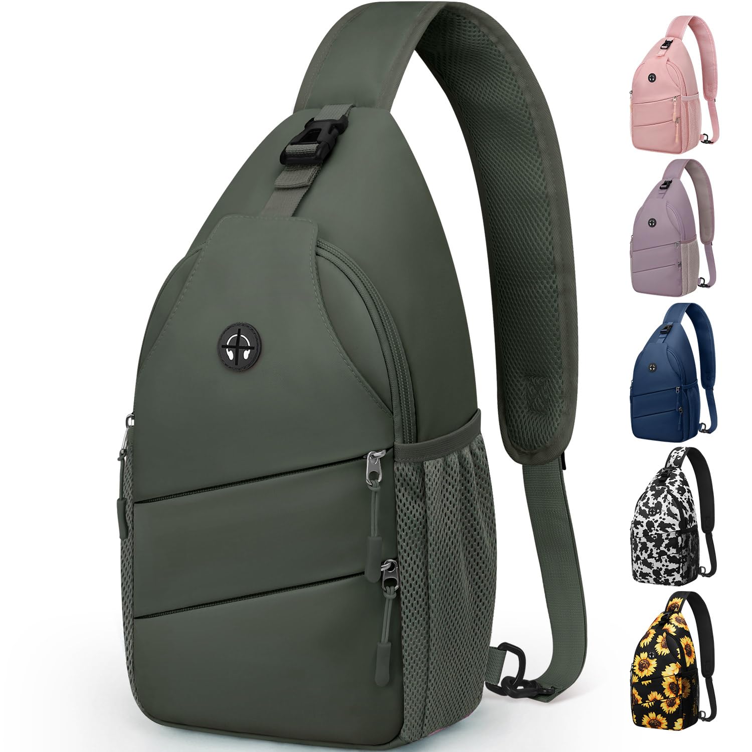 Water-Resistant Crossbody Sling Bag with Adjustable Strap