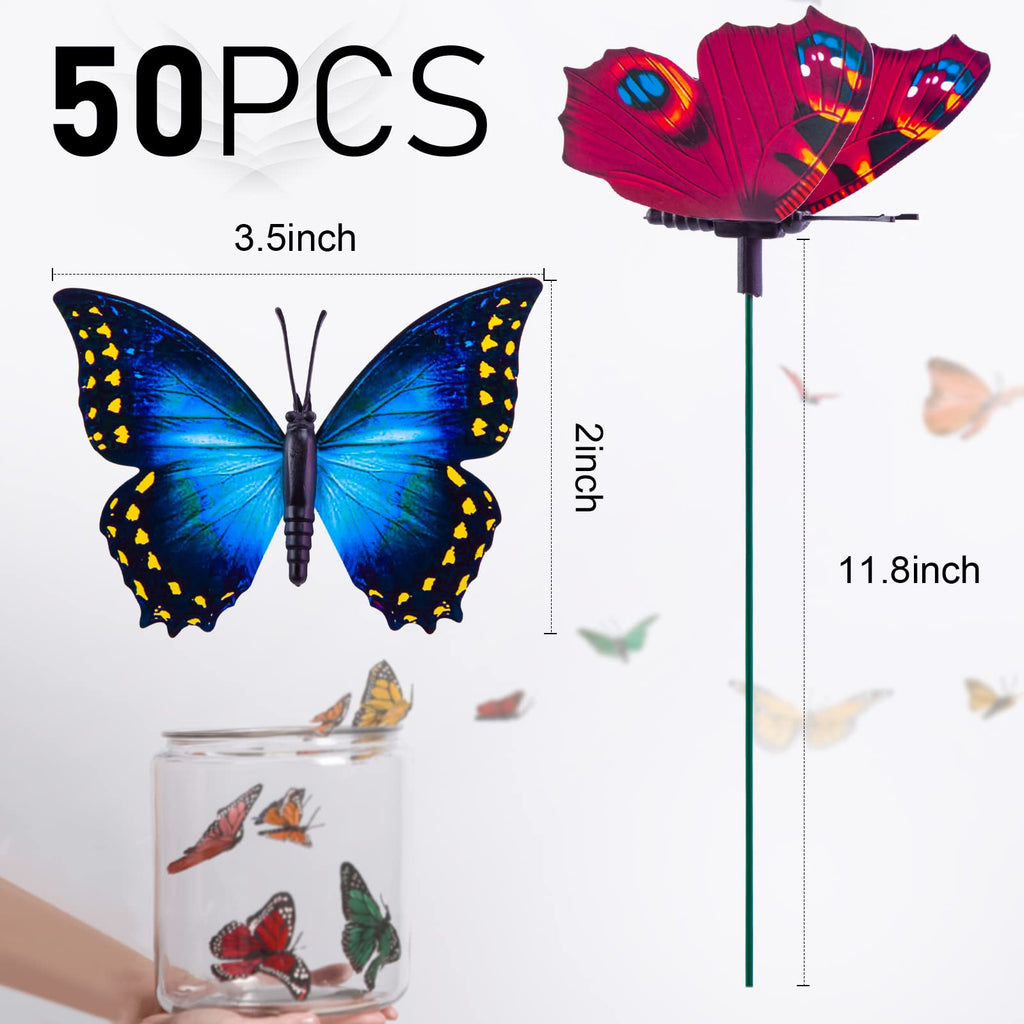 50-Piece Butterfly Garden Stake Set
