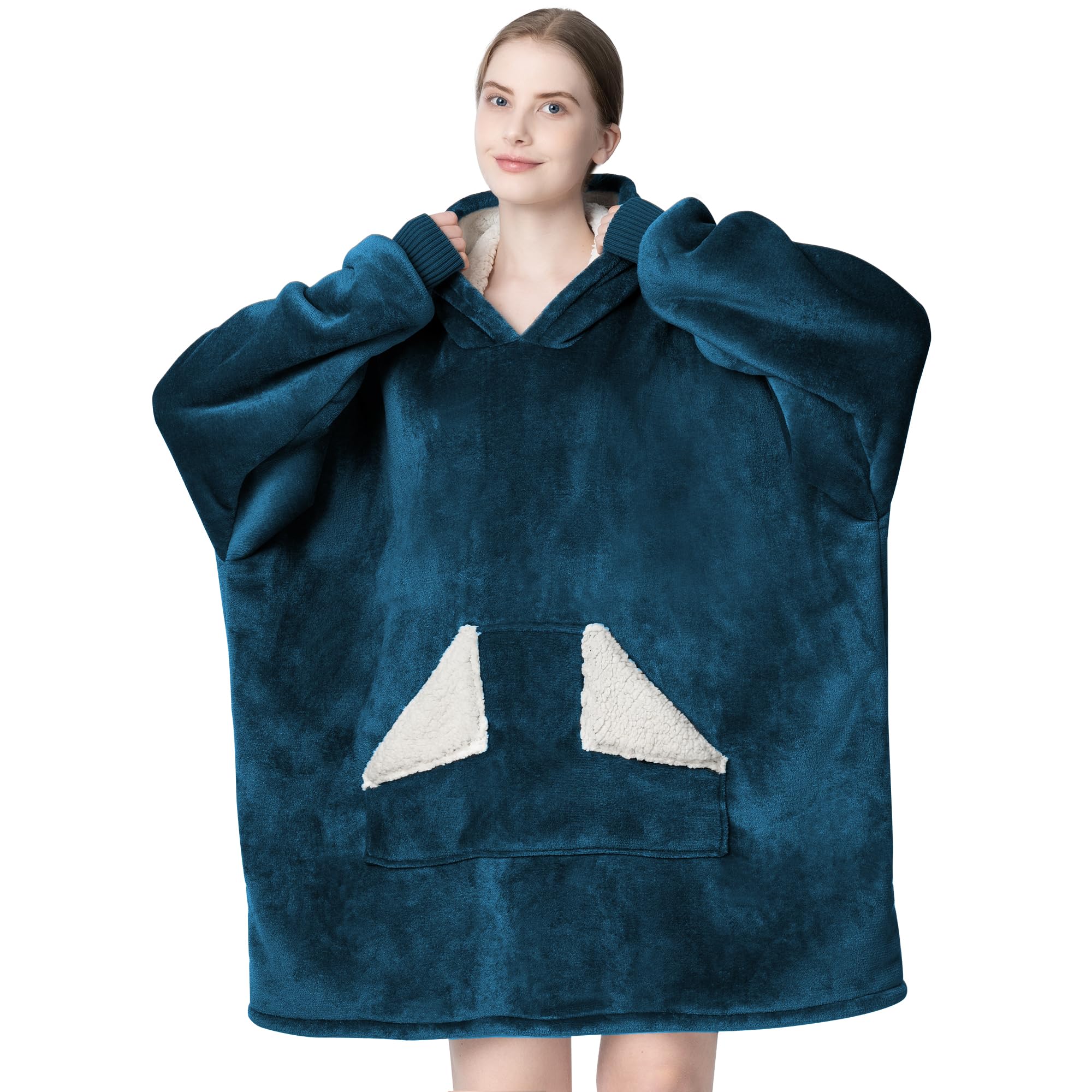 Oversized Sherpa Wearable Blanket Hoodie
