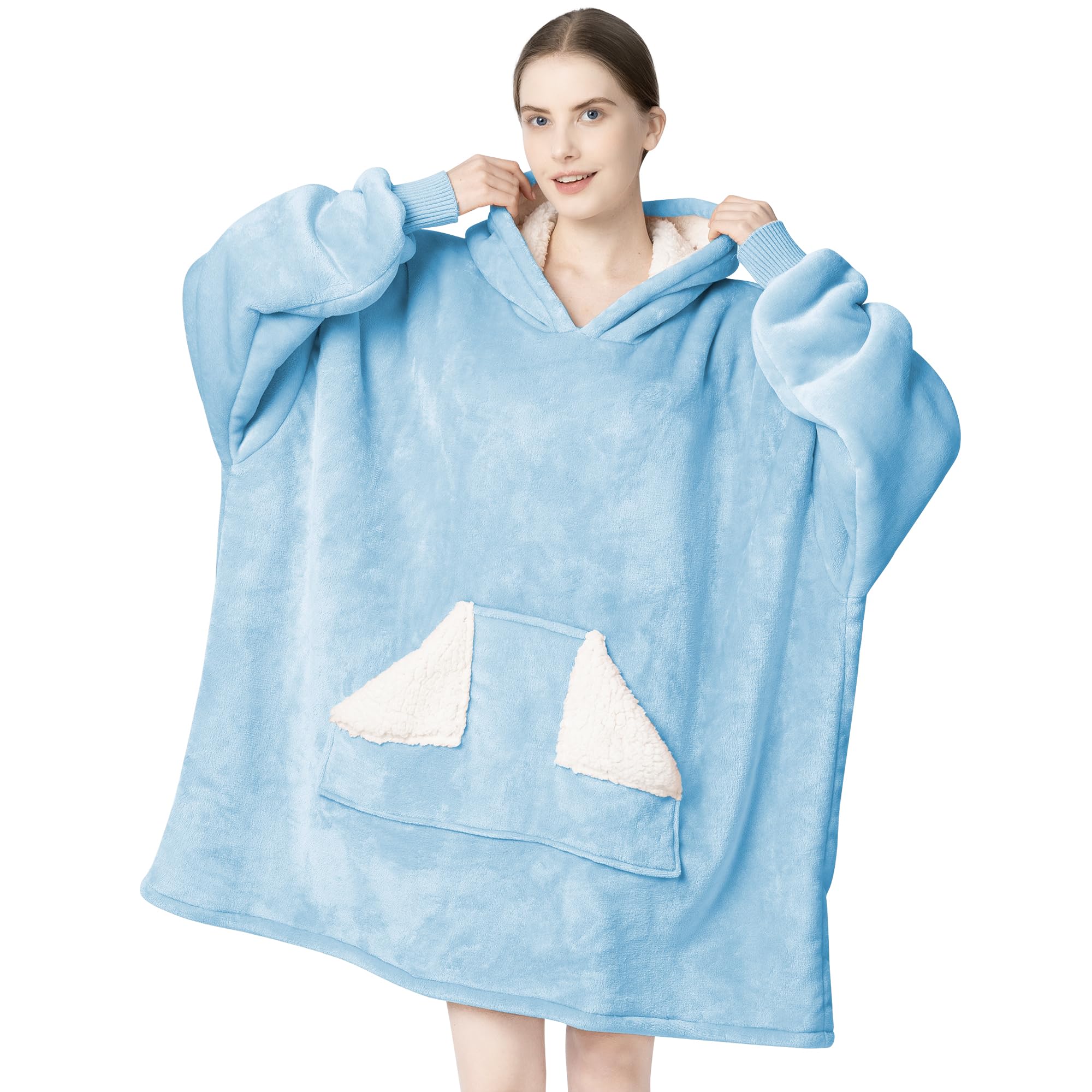 Oversized Sherpa Wearable Blanket Hoodie