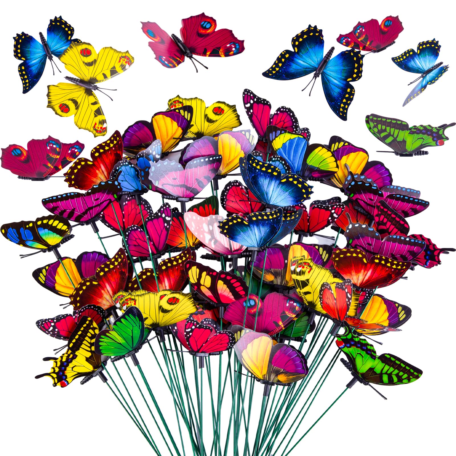 50-Piece Butterfly Garden Stake Set