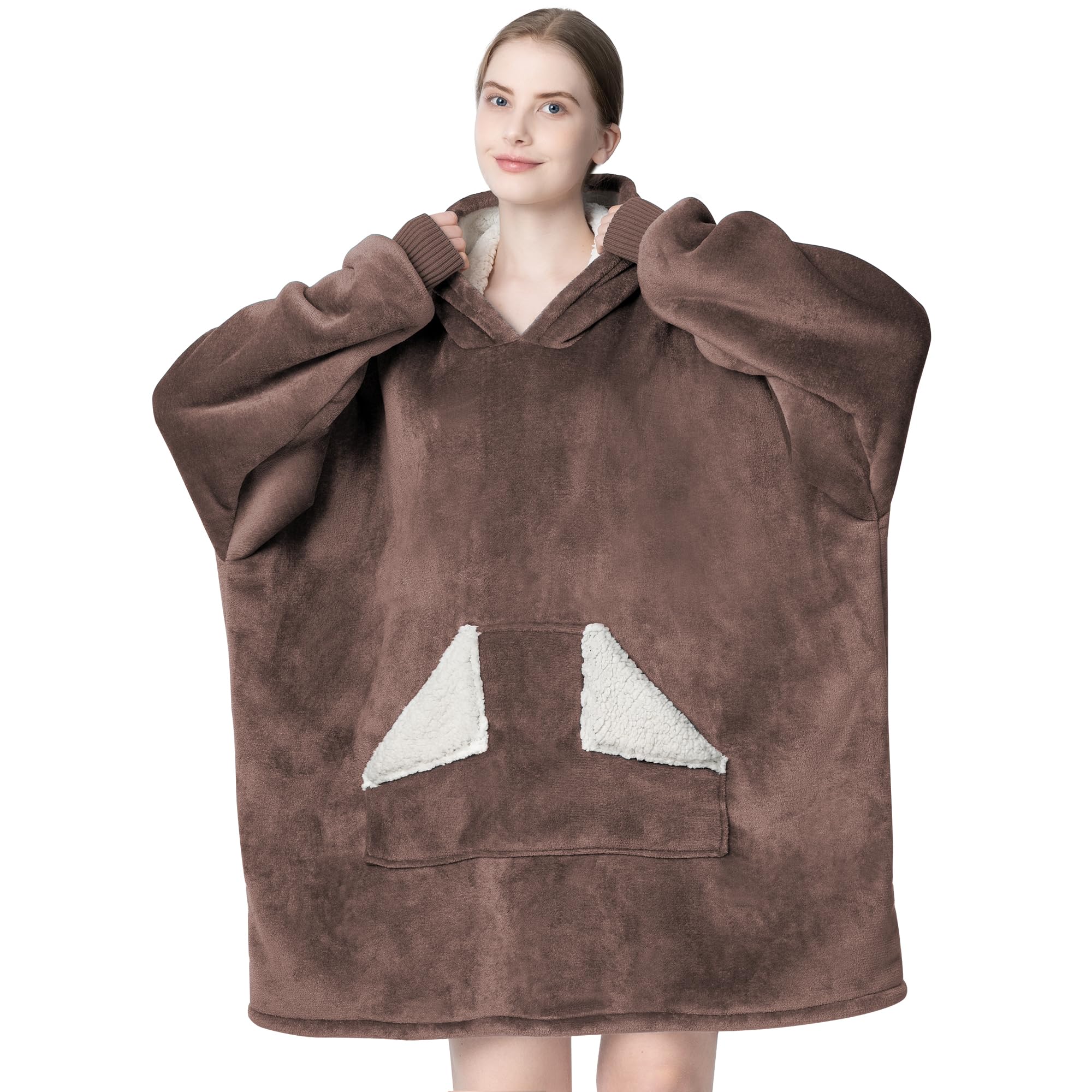 Oversized Sherpa Wearable Blanket Hoodie