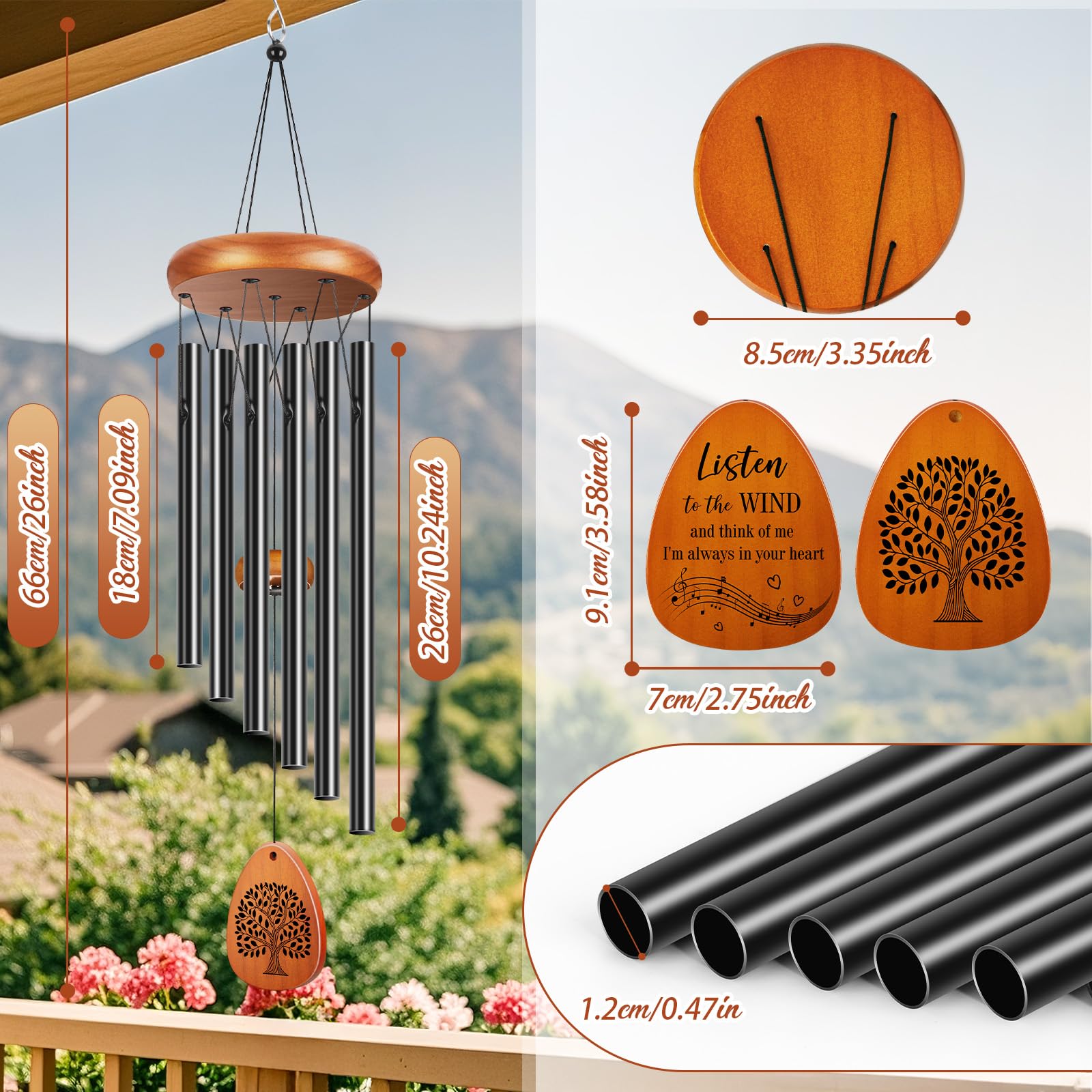 Memorial Wind Chimes for Outside