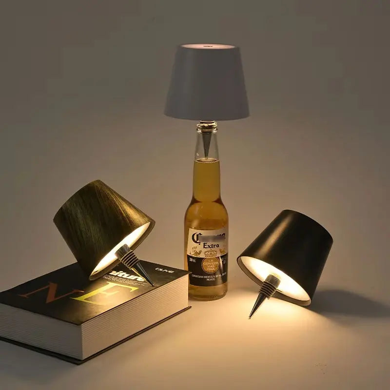 Rechargeable Bottle Table Lamp Shade
