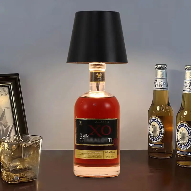 Rechargeable Bottle Table Lamp Shade
