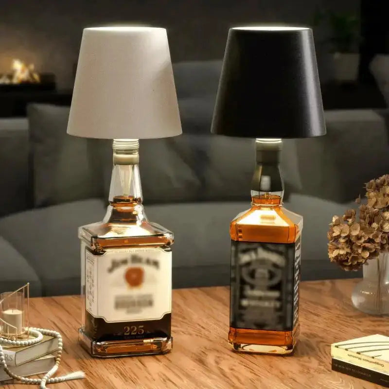 Rechargeable Bottle Table Lamp Shade