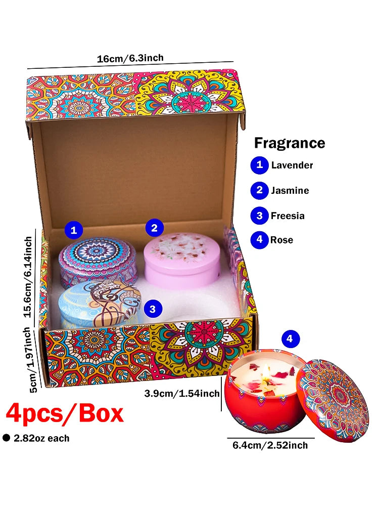 4-Piece Scented Soy Candle Gift Set
