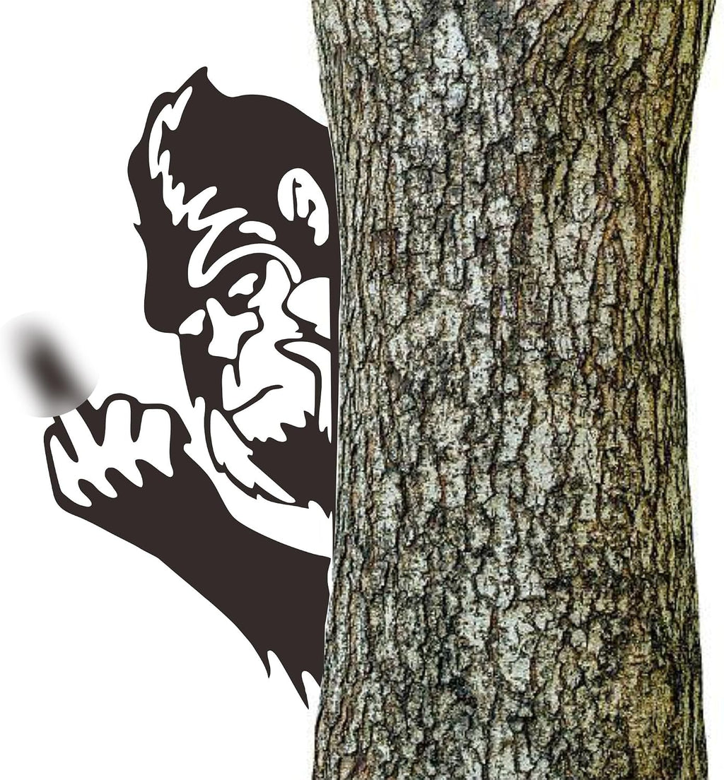 Peeking Bigfoot Metal Sign Ornament
