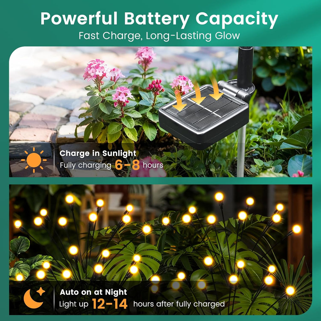 Solar Garden Lights – Swaying Firefly Outdoor Lights (2 Pack)