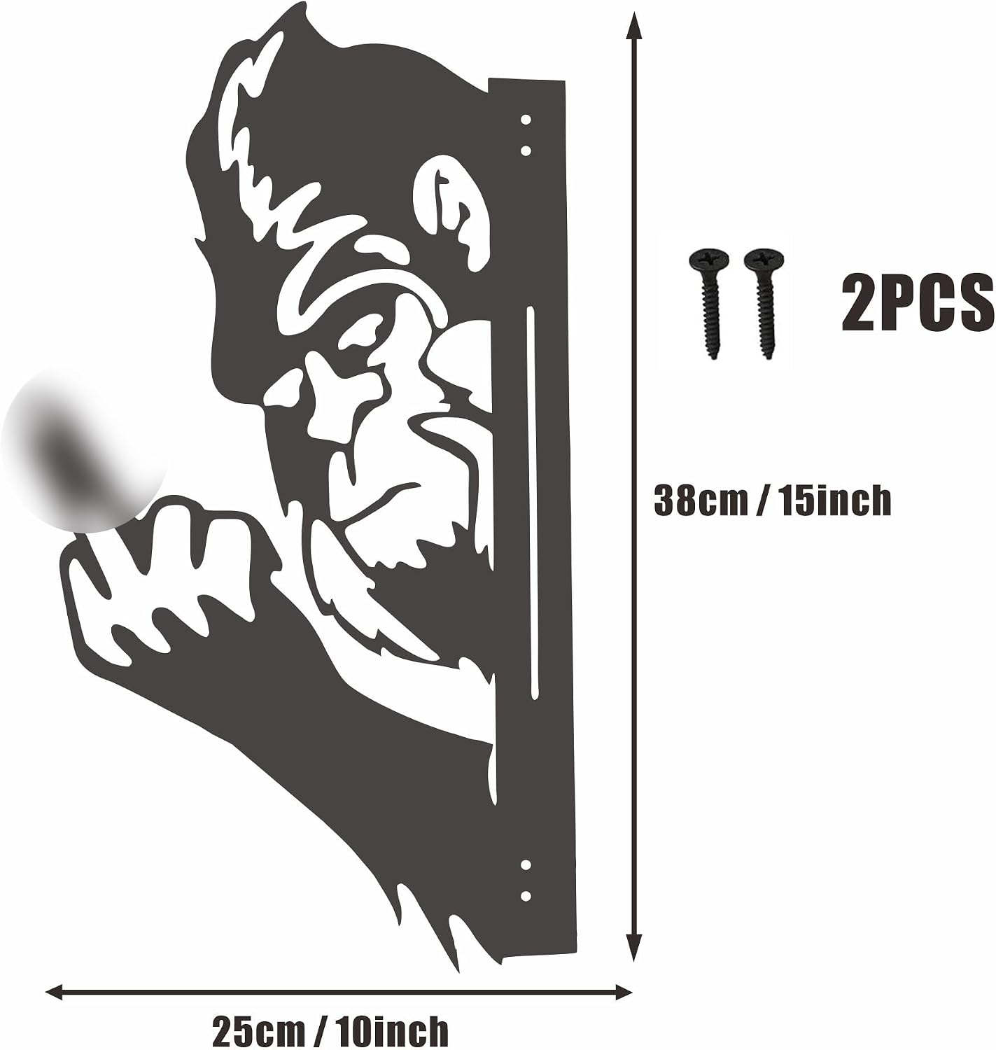 Peeking Bigfoot Metal Sign Ornament