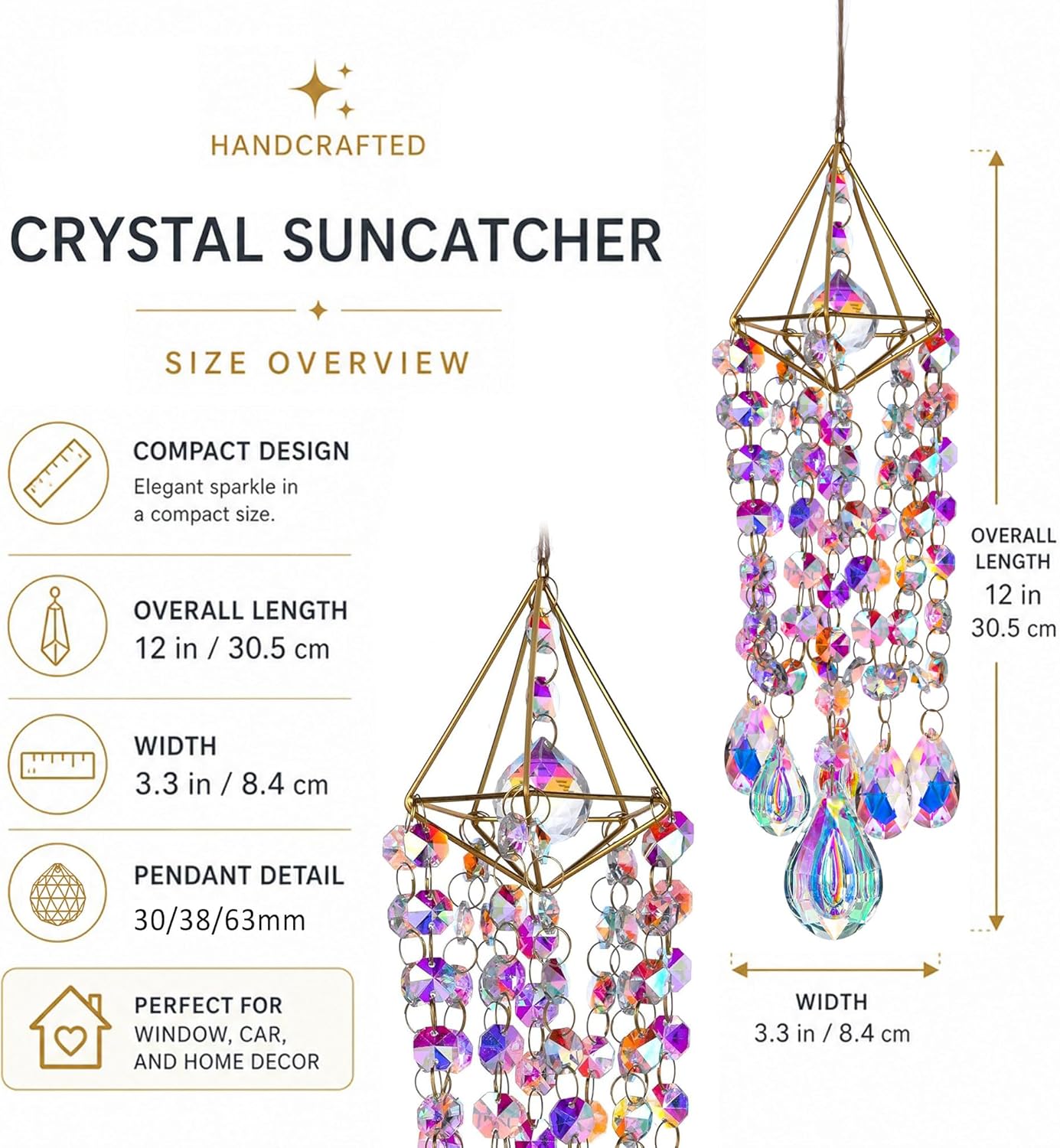 Crystal Window Suncatcher Hanging Ornament