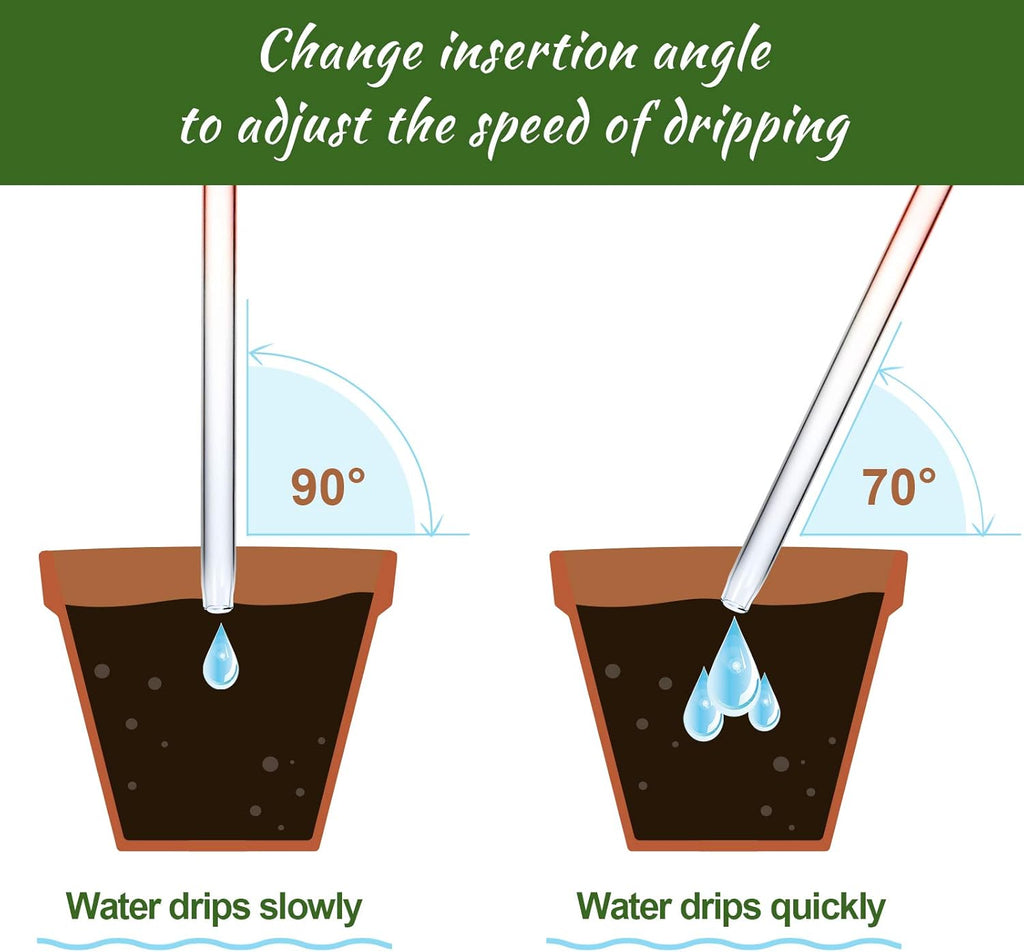 2-Piece Flamingo Glass Plant Watering Globes