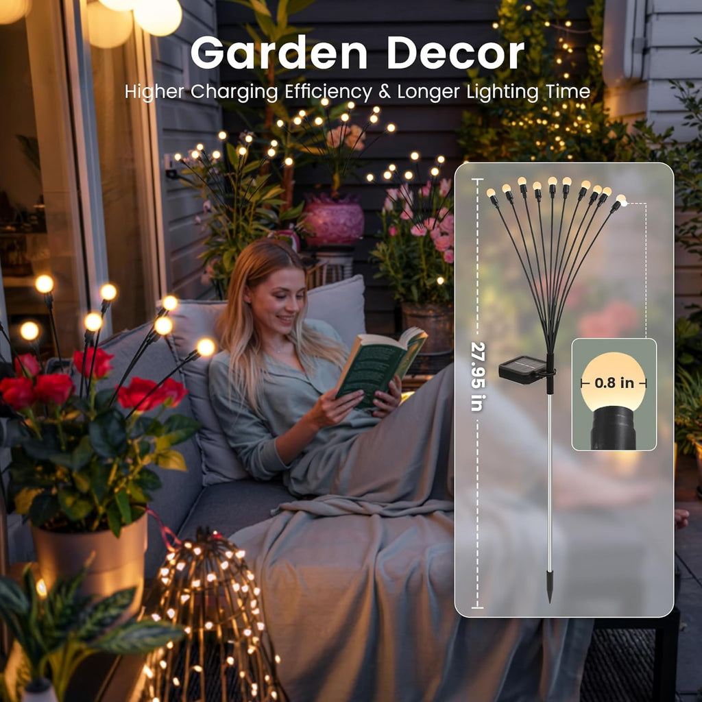 Solar Garden Lights – Swaying Firefly Outdoor Lights (2 Pack)